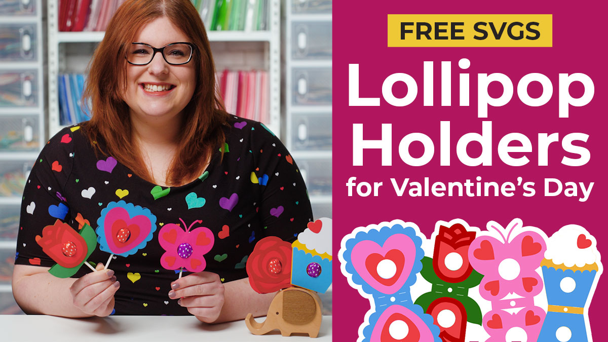 diy lollipop holders 💖 easy cricut valentine ideas - craft with sarah